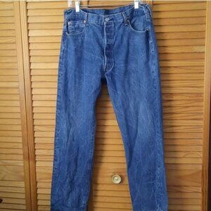 Levi's 501 Waterless Button Fly Dark Wash Jeans W38 L32